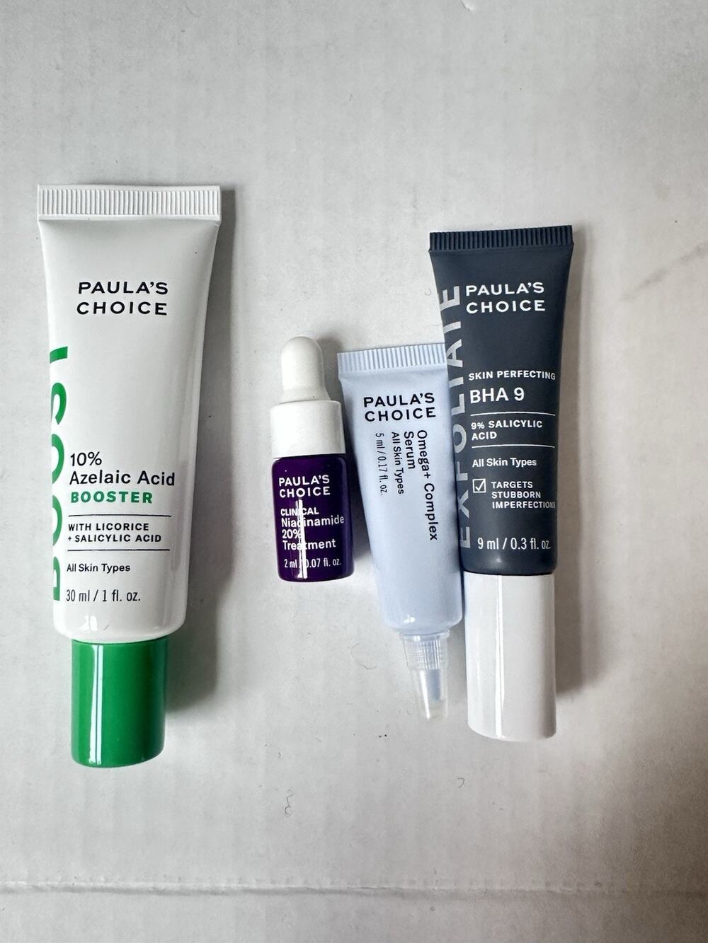 Paula’s choice skin care sample 4 pieces set Exfoliate, Pore Refine, Moisture